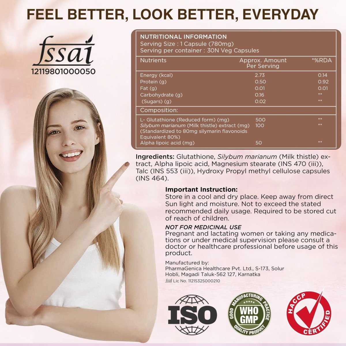 Dr Trust USA Glutathione Vegetarian Capsules 500 mg 722