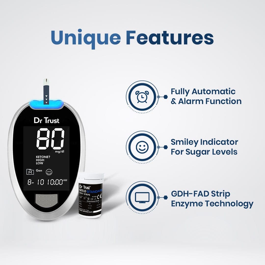 Dr Trust USA Gold Standard Glucosure Glucometer 9001 (25 Strips)