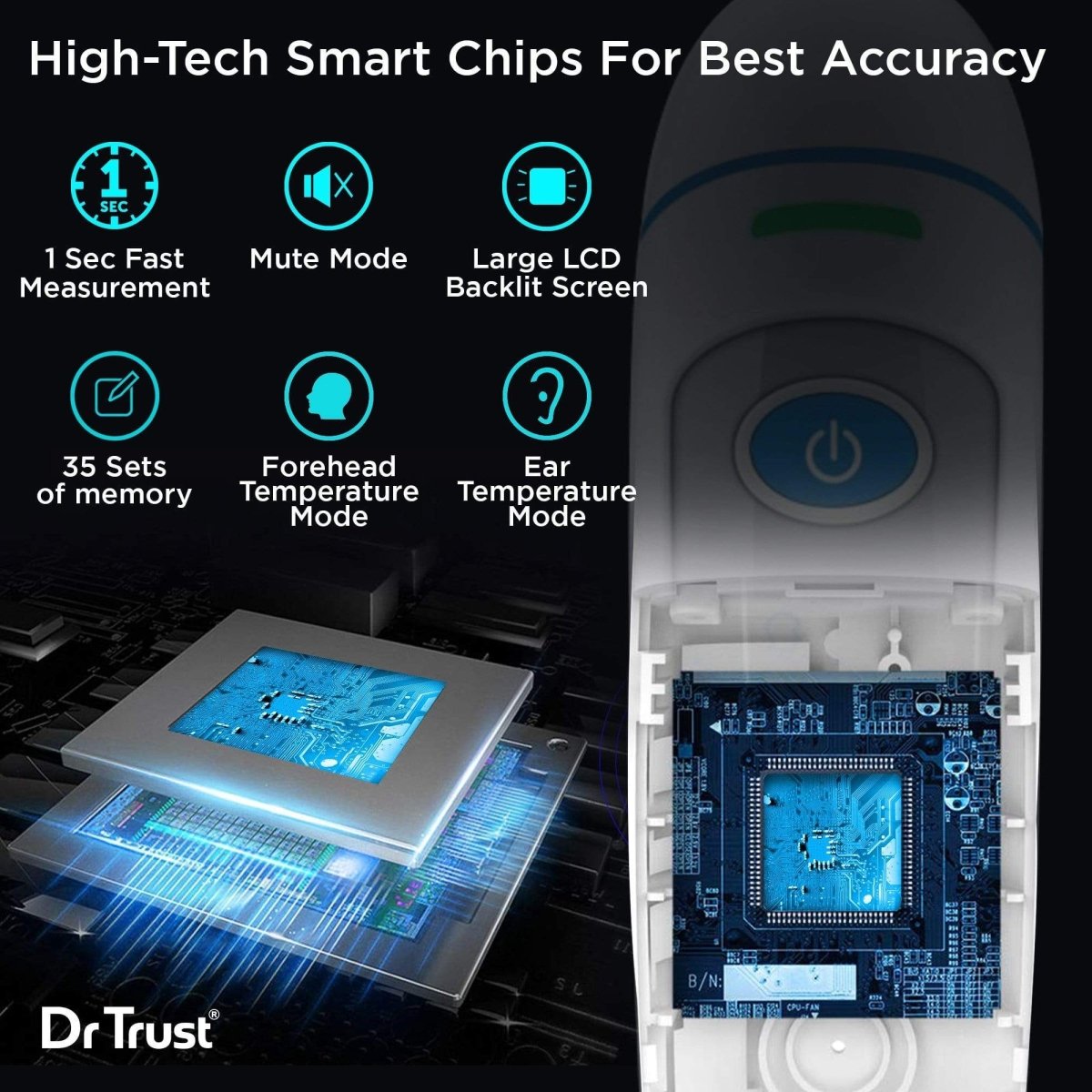 Dr Trust USA Icheck Infrared Thermometer Gun PRO 601