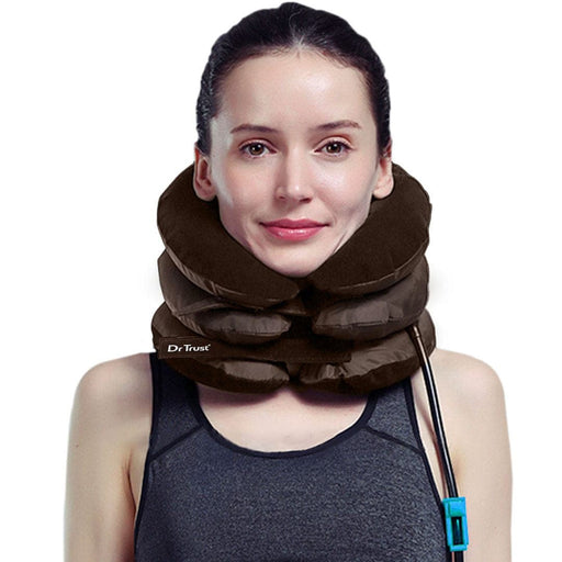 Dr Trust USA Ortho Products Dr Trust USA Cervical Neck Traction Device,Portable Neck Stretcher Cervical Traction Provide Neck Support and Neck Pain Relief,Neck Traction Devices for Home Use Inflatable Neck Decompression 336