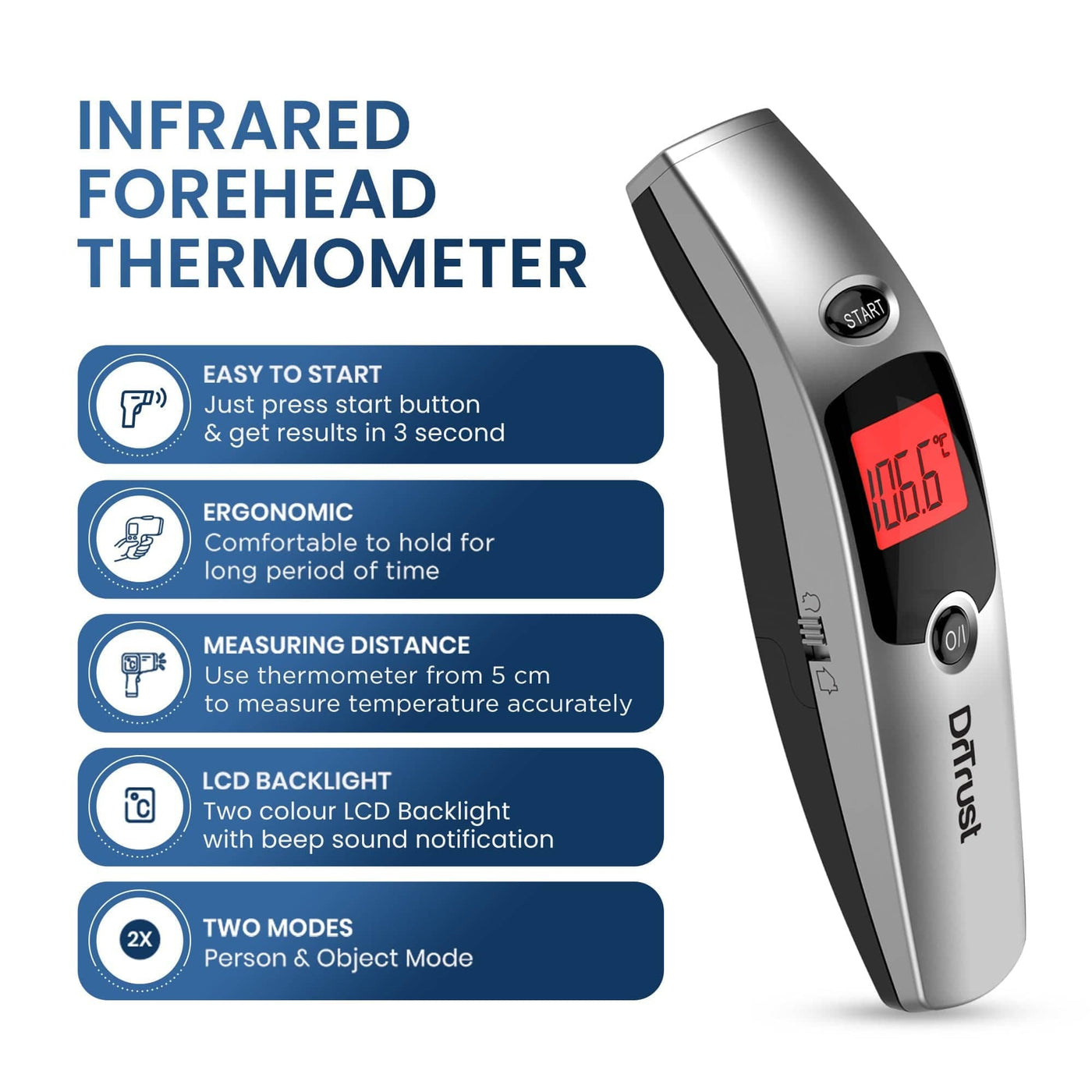 Dr Trust USA Infrared Thermometer for Fever Digital Thermometer