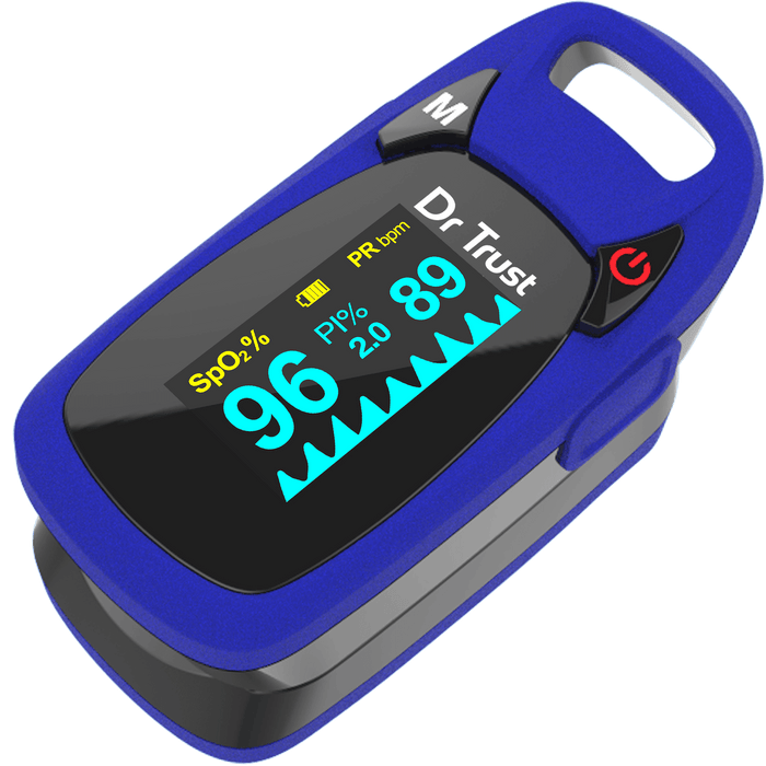 Dr Trust USA Professional Series Finger Tip Pulse Oximeter Sp02 check (Blue) 202 | Dr Trust.