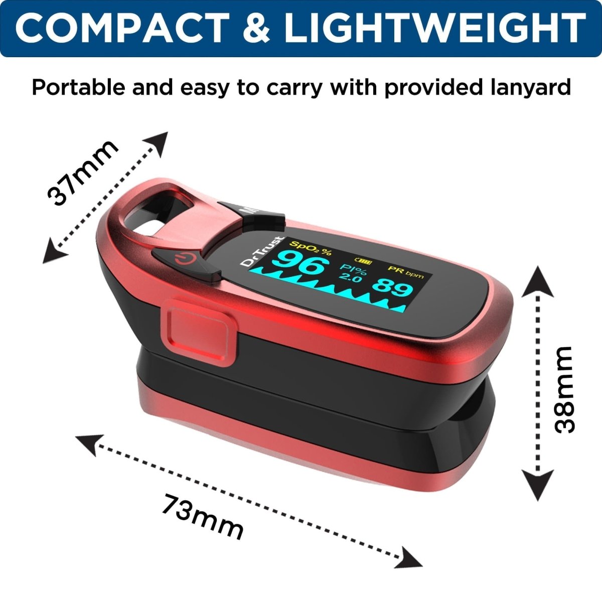Dr Trust USA Pulse Oximeter 214 (Red)