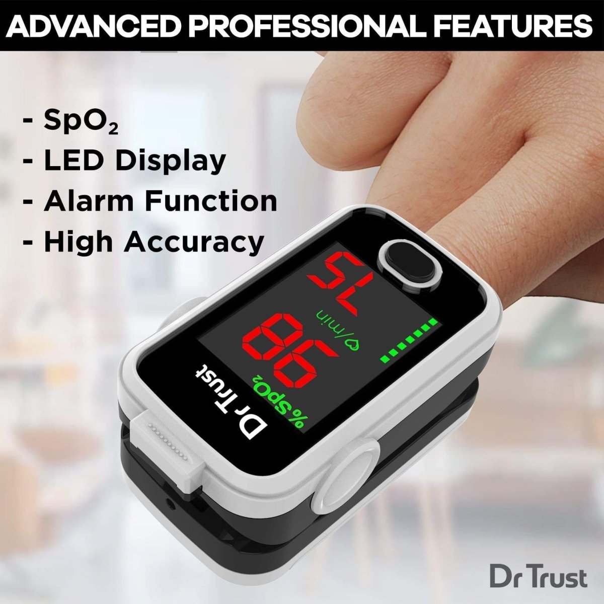 Dr Trust USA Pulse Oximeter 215 (White)