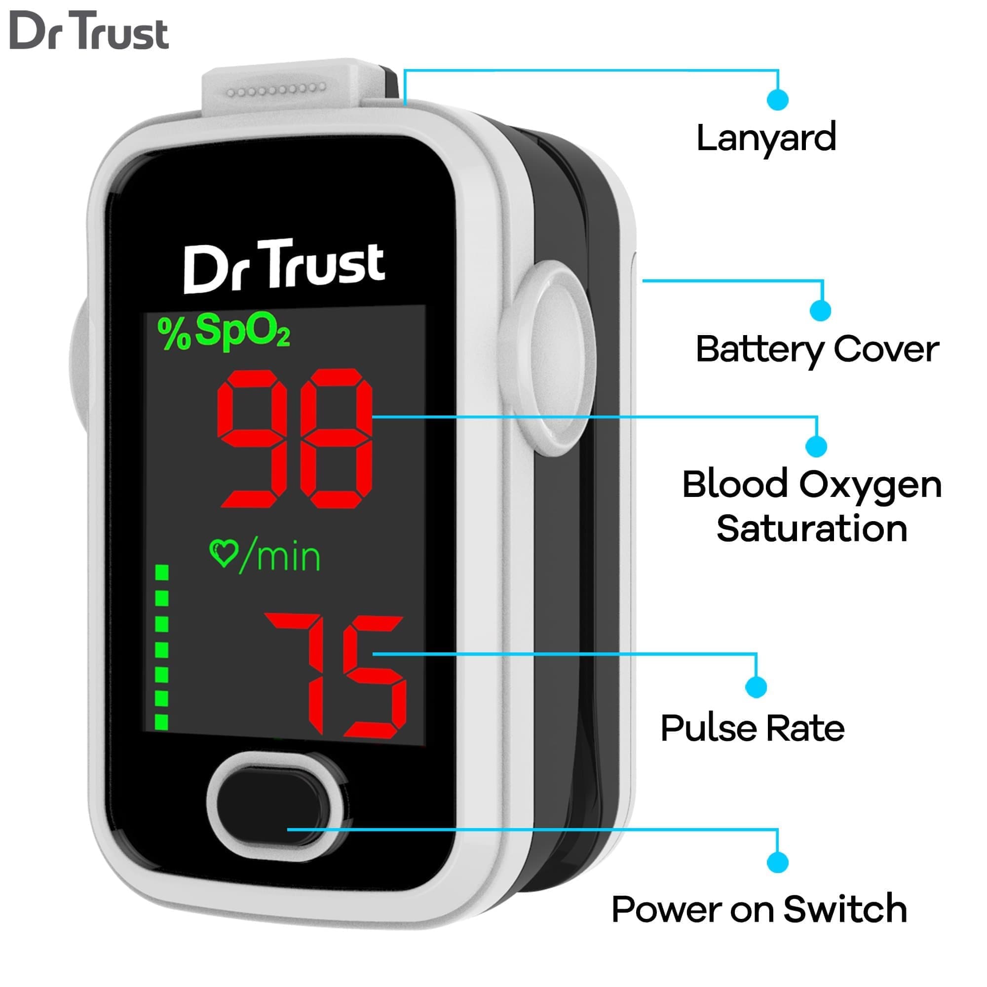 Dr Trust USA Pulse Oximeter 215 (White) | Dr Trust.