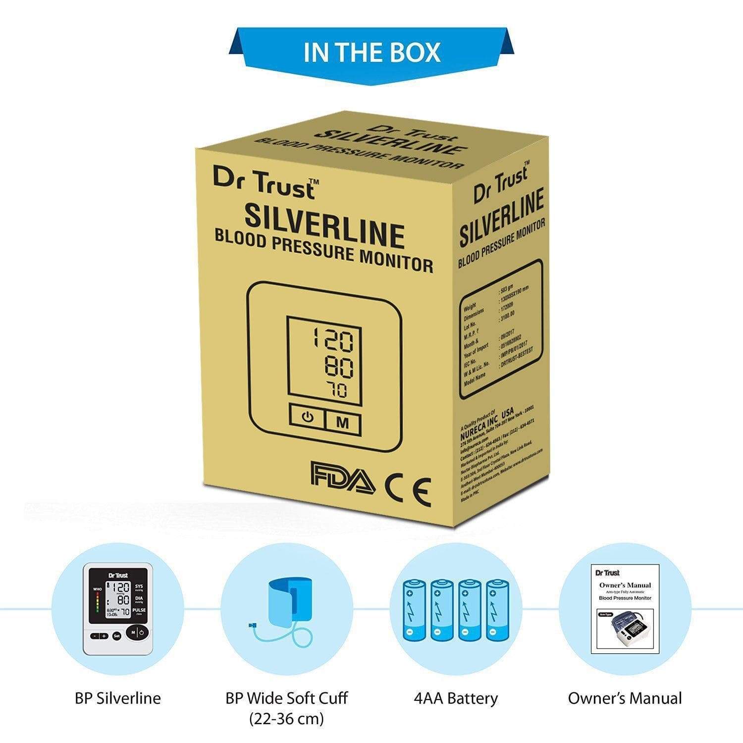 Dr Trust USA Silverline BP Monitor Blood Pressure Monitor | Dr Trust.