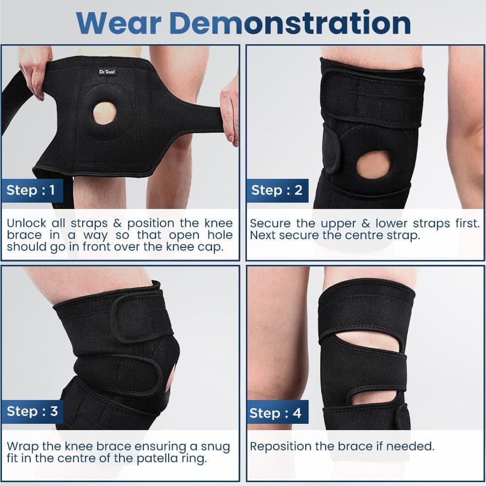 Dr Trust USA Ortho Products Dr Trust USA Spring Knee Protector Outdoor Sports 334 Free Size