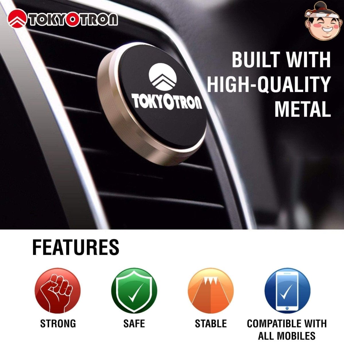 Tokyotron Car Mobile Holder Magnetic Stand 01