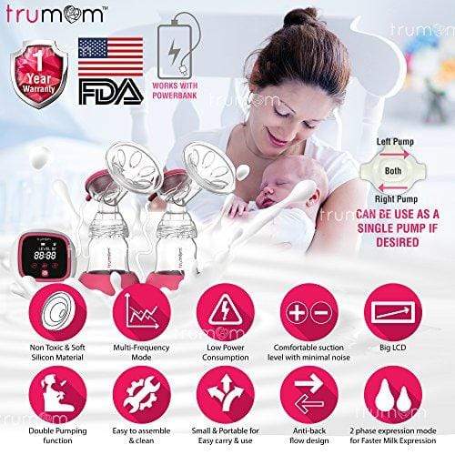 Trumom USA Elite Double Electric Breast Pump | Dr Trust.